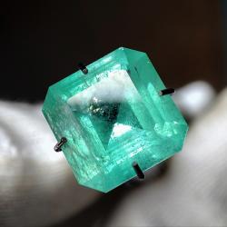 4.1Ct Premium Gem! Натуральный Изумруд октагон 10мм (АА+) Сертификат