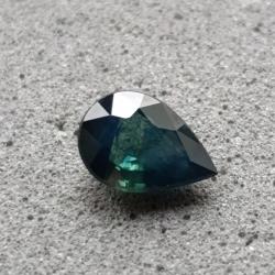 0.5Ct Натуральний синьо-зелений сапфір груша 6.3*4.5мм (Відео)