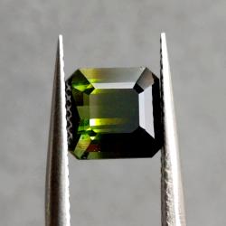2.25CT Полихромный черно-зеленый Турмалин 7.6*7.4мм (октагон) Видео