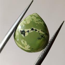 4.7Ct Натуральна зелена Бірюза 13.6*12мм (не пресована) кабошон 