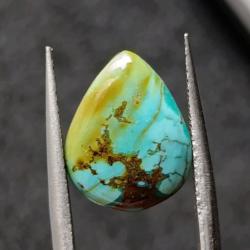 5.35Ct Натуральная Бирюза 14*11мм груша (не прессованная) 