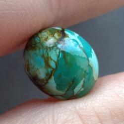 5.85Ct Натуральная Бирюза 12*10мм овал (не прессованная) 