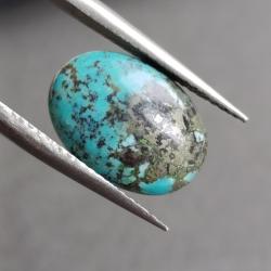 4.3Ct Натуральная Бирюза 14*10мм овал кабошон (не прессованная) 
