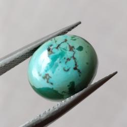 5.52Ct Натуральная Бирюза 12.2*10.2мм овал кабошон (не прессованная) 