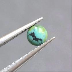 0.24Ct Натуральная Бирюза 4мм круг кабошон (не прессованная) 