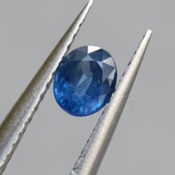 0.6Ct Натуральний синій Цейлонський сапфір 5.1*4.1мм (овал) Відео