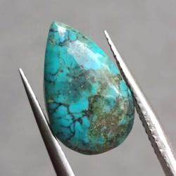 4.1Ct Натуральная Аризонская Бирюза 16*10мм груша (не прессованная) 