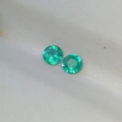 0.21Ct Смарагди натуральні пара Класу АА++ 3мм круг 