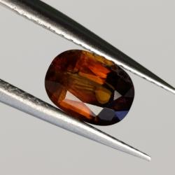 1.28Ct Редкий Сфен (Титанит) красный Империал 7.5*5.4мм (овал) Видео