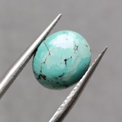 3.22Ct Натуральная голубая Бирюза 11.7*9.9мм овал кабошон (не прессованная) 