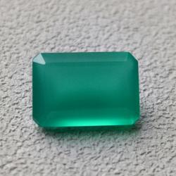 3.84Ct Натуральний зелений онікс 12*8мм октагон
