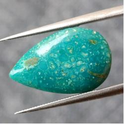4.35Ct Натуральна Бірюза 15.6*10мм (не пресована), груша кабошон 
