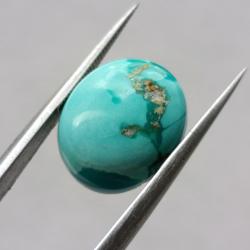5.15Ct Натуральна Бірюза 12*10мм (не пресована), овал кабошон 