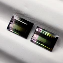 Exclusive! 3.59CT Пара Натуральных Арбузных турмалинов 8.5*6мм (Видео)
