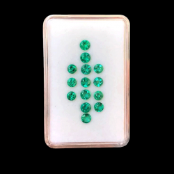 0.08Ct Изумруд натуральный 3мм класса АА++ круг 