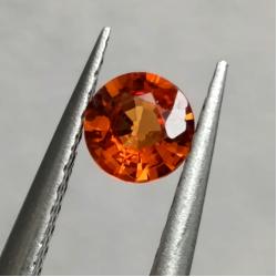 0.34Ct Натуральний помаранчевий Падпараджа сапфір 4.35мм (круг) 