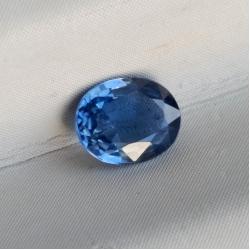 0.39Ct Натуральный синий сапфир класса АА++ 4.8*3.9мм овал 