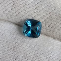 0.72Ct Натуральный Лондон топаз 5мм кушон (Видео)