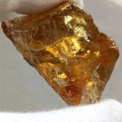 117Ct Натуральний колекційний необроблений цитрин 42*28мм