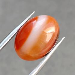 12.7Ct Натуральный Сардоникс 18*13мм овал кабошон
