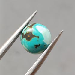 2.22Ct Натуральная Бирюза 9мм круг кабошон (не прессованная) 
