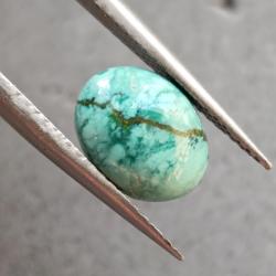 2.5Ct Натуральная Бирюза 10*8мм овал (не прессованная) 