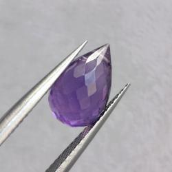 4Ct Натуральний аметист 11.8*7.5мм бріолет