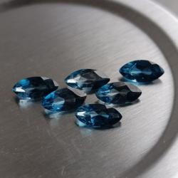 0.3Ct Натуральный Лондон топаз 6*3мм маркиз (цена за 1шт) 