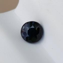 1.05Ct Натуральний чорний сапфір 6мм круг Відео