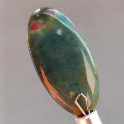 11.9Ct Натуральний геліотроп (кровавик) 25.5*13мм кабошон