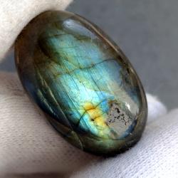 26.9Ct Натуральний лабрадорит 26.6*16.5мм овал кабошон Відео