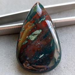 58Ct Натуральний геліотроп (кровавик) 40*25мм кабошон