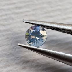 0.17Ct Натуральный светло-голубой сапфир 3мм круг (Видео)