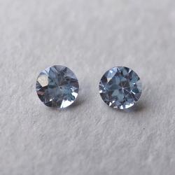 0.38Ct Пара Натуральних блакитних Цейлонських сапфірів 3.2мм