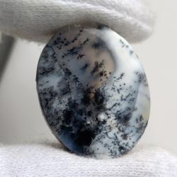 14.3Ct Натуральний морозний Агат 21.7*17мм кабошон