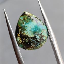 5.3Ct Натуральна Аризонська Бірюза 13.5*11.4мм (не пресована), груша кабошон 