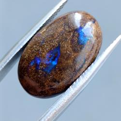 10.8CT Натуральний Болдер Опал з Австралії (відео) 18.4*11.8мм