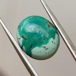 4.65Ct Натуральная Бирюза 12*10мм овал (не прессованная) Видео