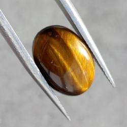 5.5Ct Натуральне Тигрове око овал кабошон 14*10мм
