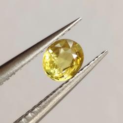 0.5Ct Натуральный Желтый полихромный Сапфир 5*4.1мм овал Видео 