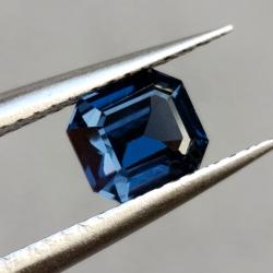 Premium 1.14Ct Грозовая ШПИНЕЛЬ Cobalt Blue 6.1*5.5мм октагон Мьянма Сертификат 