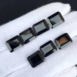 4Ct Натуральный черный оникс 11*9мм октагон (цена за 1шт)