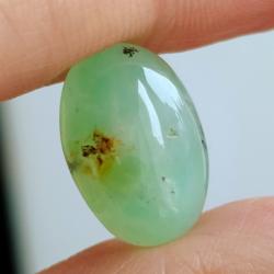 12.7Ct Натуральний Хризопраз 19*12.5мм овал кабошон
