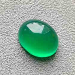 3.1Ct Натуральный зелёный Оникс 10.3*8.1мм овал кабошон 3.1Ct Натуральный зелёный Оникс 10.3*8.1мм овал кабошон