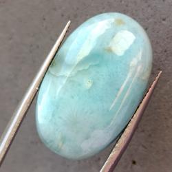 23Ct Натуральний блакитний Ларимар з Домінікани 25*15.8мм
