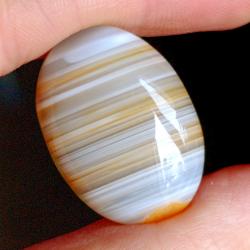 30Ct Натуральний смугастий Ботсванський Агат 28*20мм кабошон 30Ct Натуральний смугастий Ботсванський Агат 28*20мм кабошон