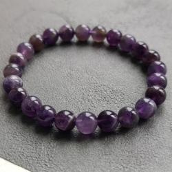 Браслет из Натурального Аметиста 19см (стрейч)
