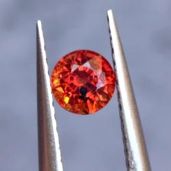 0.55Ct Красно-Оранжевый огненный Сонгеа сапфир 4.45мм круг 
