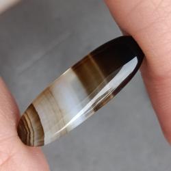 11.2Ct Натуральный полосатый черно-коричневый Агат 29.8*9.6мм