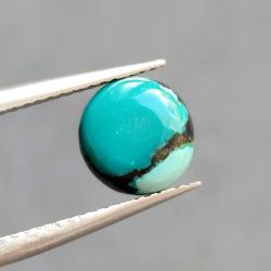 1.67Ct Натуральная Бирюза 8мм круг кабошон (не прессованная) 